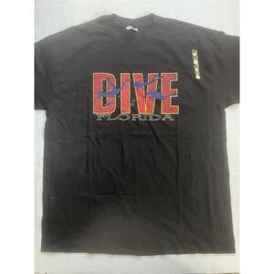 Dive Florida Shirt Size XL Black Vacation Scuba Divng Swimming Hanes USA Vtg‎